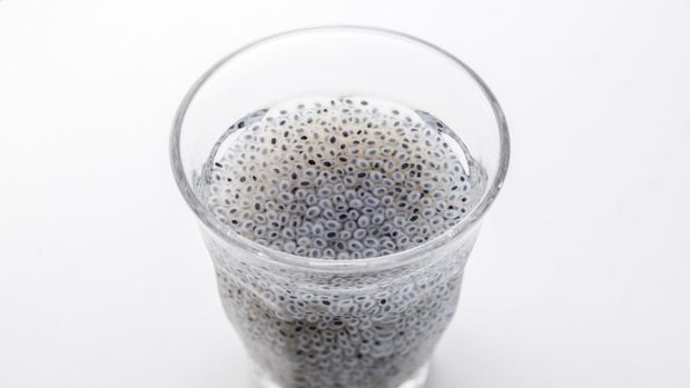 Basil seed. Healthy food.