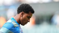 Rodrygo padahal masih minim bermain tapi terus berjuang demi masuk skuad utama. Mimpinya main di Piala Dunia 2026 bersama Brasil pun sirna (Jose Breton/Pics Action/NurPhoto via Getty Images)