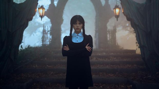 Wednesday. Jenna Ortega as Wednesday Addams in episode 203 of Wednesday. Cr. (Netflix/Bernard Walsh) © 2025