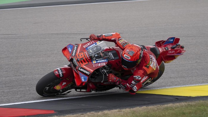 Akankah Marc Marquez bisa berjaya dalam race MotoGP Jerman nanti malam? Foto: Getty Images/Mirco Lazzari gp Akankah Marc Marquez bisa berjaya dalam race MotoGP Jerman nanti malam? Foto: Getty Images/Mirco Lazzari gp