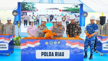 Kapolri Groundbreaking 10 Dapur SPPG Polda Riau, Dukung Penuh Program MBG