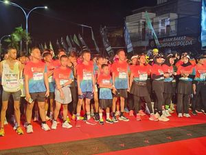 Orang Tua hingga Bocil, 13.079 Runners Siap Berlari di Riau Bhayangkara Run 2025
