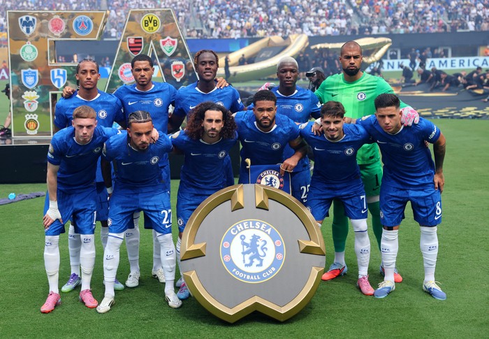 Soccer Football - FIFA Club World Cup - Final - Chelsea v Paris St Germain - MetLife Stadium, East Rutherford, New Jersey, U.S. - July 13, 2025 Chelsea players pose for a team group photo before the match REUTERS/Mike Segar