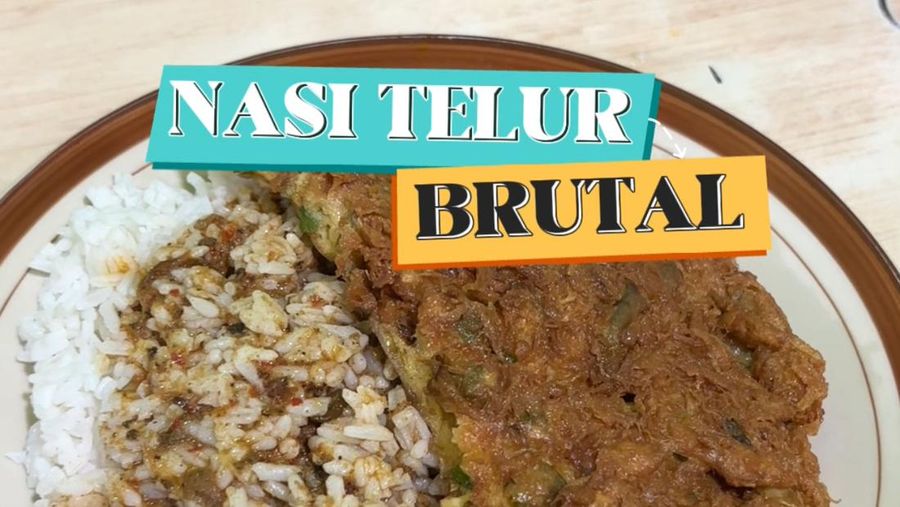 Video: Puas! Makan Nasi Telur Dadar Porsi Brutal Rp 14.000
