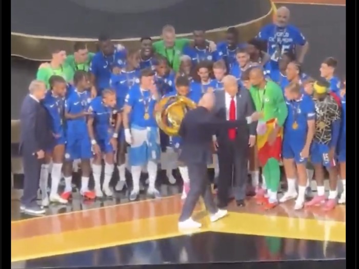 Meme Chelsea Donald Trump di Piala Dunia Antarklub 2025.