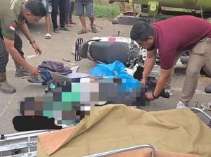 Sopir Ojol Tewas Usai Tabrak Truk Parkir di Pintu Tol Palindra
