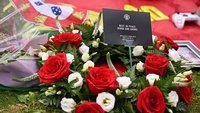 MU memberikan karangan bunga. Ada pula ucapan duka untuk kepergian Diogo Jota. (Foto: dok. Liverpool)