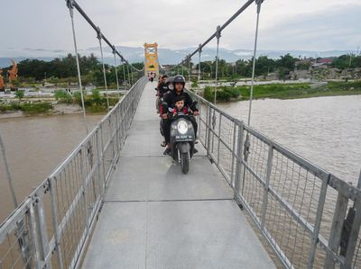 Dua Kali Ambruk, Jembatan Gantung Akses Vital Warga Sigi Kembali Difungsikan