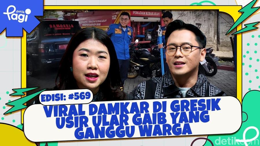 Viral Damkar di Gresik Usir Ular Gaib yang Ganggu Warga