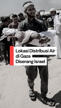 Video Israel Serang Lokasi Distribusi Air di Gaza, 8 Orang Tewas