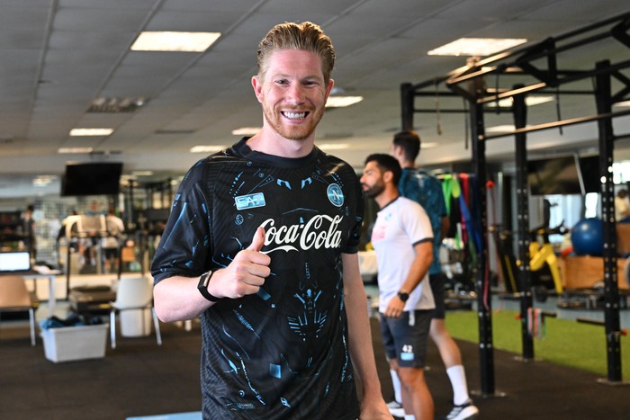 Kevin De Bruyne  Kevin De Bruyne of SSC Napoli attends the first tests of the 2025/26 season at the club’s training center on July 15, 2025 in Castel Volturno, Italy. (Photo by SSC NAPOLI/SSC NAPOLI via Getty Images)