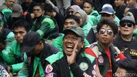 Aksi Damai Ojol Desak Perppu Ojek Daring