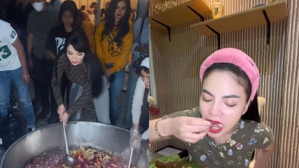 Hebohnya Dinar Candy Saat Mukbang Liwet dan Bikin Es Buah Jumbo