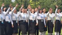 Potret Paskibraka Nasional Mulai Latihan Upacara HUT ke-80 RI 2025