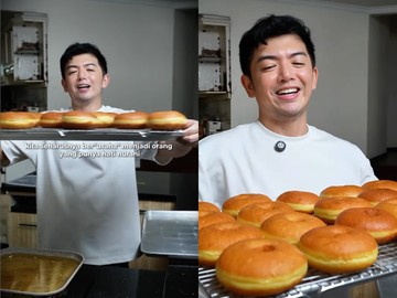 Bayar Pakai Senyuman Bisa Dapat Donat Buatan Nicky Tirta