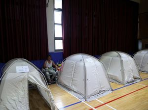 Penampakan Tempat Pengungsian Sementara Korban Banjir di Korsel