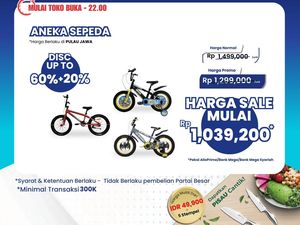 Diskon Gede Sepeda Anak di Transmart Full Day Sale, Harga Mulai Rp 1 Jutaan Diskon Gede Sepeda Anak di Transmart Full Day Sale, Harga Mulai Rp 1 Jutaan