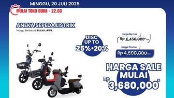 Beli Sepeda Listrik Jadi Hemat di Transmart Full Day Sale