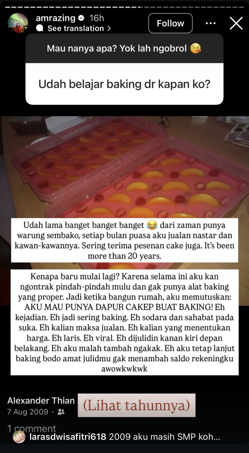 Konten Kreator Amrazing Jual Brownies Rp 1,2 Juta, Mahal Tapi Diantre!