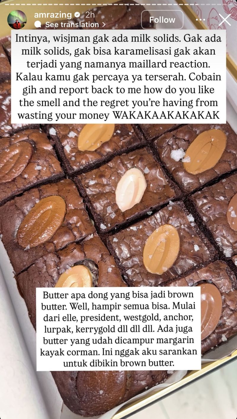 Konten Kreator Amrazing Jual Brownies Rp 1,2 Juta, Mahal Tapi Diantre!