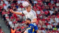 Salah satu momen saat duel pemain MU dengan pemain Leeds United. (Foto: dok. Manchester United)