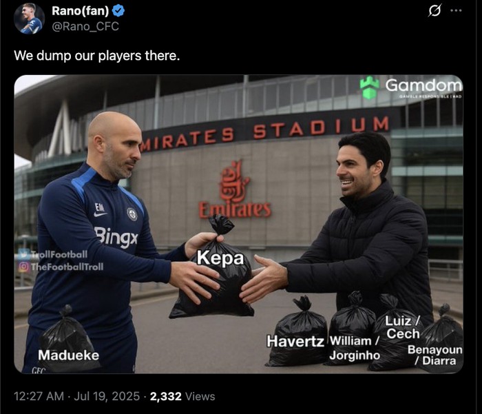 Meme Arteta Doyan Pemain Chelsea