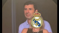 Yang ini meledek Luis Figo kepergok bersama logo Real Madrid. Pada masanya, Figo memang pernah dituding pengkhianat oleh fans Barca karena meninggalkan klub Catalan itu ke Madrid. Foto: dok. Internet/X (Twitter)