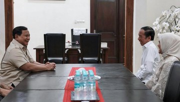 Potret Pertemuan Prabowo dan Jokowi di Solo Sebelum Kongres PSI