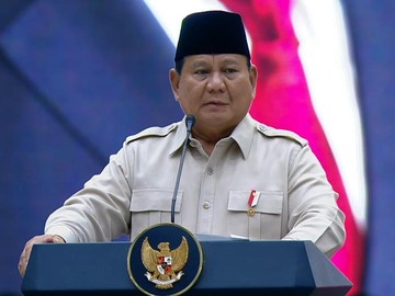Prabowo Sebut Koruptor yang Bayar Demo Indonesia Gelap