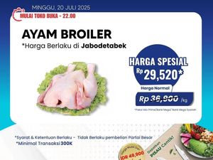 Banting Harga! Daging Ayam Broiler di Transmart Full Day Sale Jadi Segini Banting Harga! Daging Ayam Broiler di Transmart Full Day Sale Jadi Segini