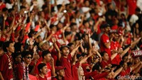 Laga Indonesia Vs Malaysia lebih ramai daripada dua laga sebelumnya melawan Brunei Darussalam dan Filipina.