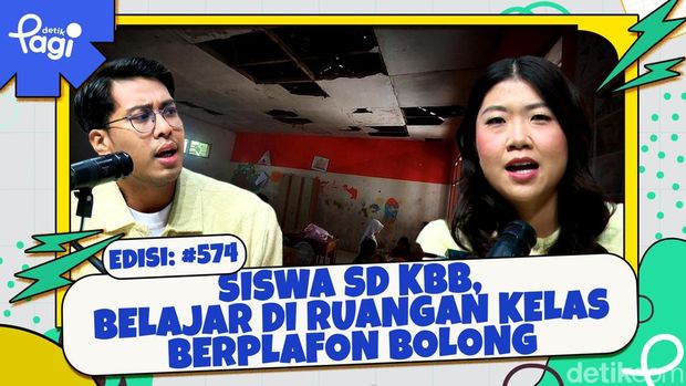 Siswa SD KBB, Belajar di Ruangan Kelas Berplafon Bolong