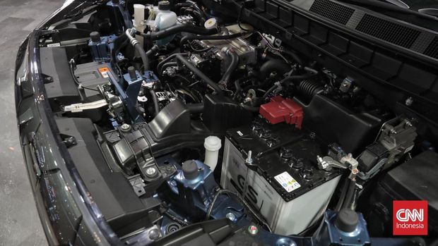 PT Mitsubishi Motors Krama Yudha Sales Indonesia (MMKSI) memboyong Mitsubishi Destinator di Gaikindo Indonesia International Auto Show (GIIAS) 2025 di ICE, BSD City, Banten. Rabu, 23 Juli 2025. (CNN Indonesia/Adhi Wicaksono)