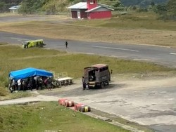 KKB Lepaskan Tembakan di Bandara Bilorai Sugapa Papua Tengah
