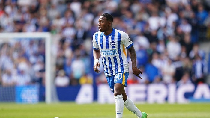 Brighton and Hove Albions Pervis Estupinan during the Premier League match at the American Express Stadium, Brighton and Hove. Picture date: Saturday April 12, 2025. (Photo by Zac Goodwin/PA Images via Getty Images)