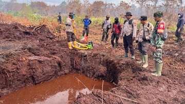 Hari Ketujuh Pendinginan Karhutla di Meranti, 10 Embung Dibangun