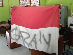 3 Remaja di Sragen Mencoreti Bendera Merah Putih Tulisan Gaza