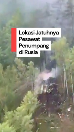Video: Melihat Lokasi Jatuhnya Pesawat Angara Airlines di Rusia