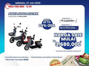 Asyik! Beli Sepeda Listrik Jadi Hemat di Transmart Full Day Sale Asyik! Beli Sepeda Listrik Jadi Hemat di Transmart Full Day Sale