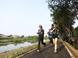 Wajah Baru Sungai Jagir Surabaya yang Dilengkapi Jogging Track