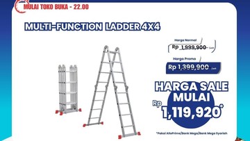 Transmart Full Day Sale: Tangga Multifungsi Murah Meriah!