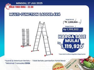 Cuma di Transmart Full Day Sale, Beli Tangga Multifungsi Diskon Gede-gedean Cuma di Transmart Full Day Sale, Beli Tangga Multifungsi Diskon Gede-gedean