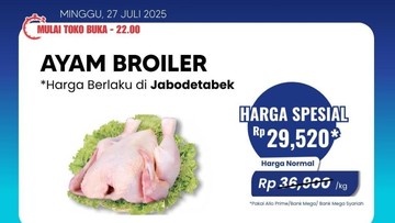 Transmart Full Day Sale: Borong Ayam Broiler, Harga Terhempas!