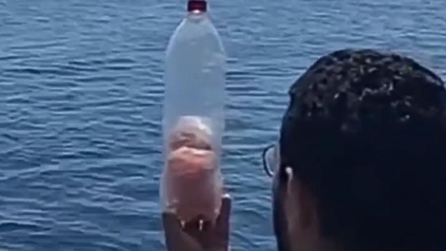 Video Aksi Haru Warga Mesir Kirim Makanan dalam Botol ke Gaza Lewat Laut 