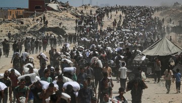 Israel Makin Brutal Tembaki Warga Gaza Antre Bantuan, 30 Orang Tewas
