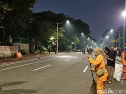 Demo Indonesia Cemas Bubar, Lalin Jalan Merdeka Selatan ke Gambir Dibuka