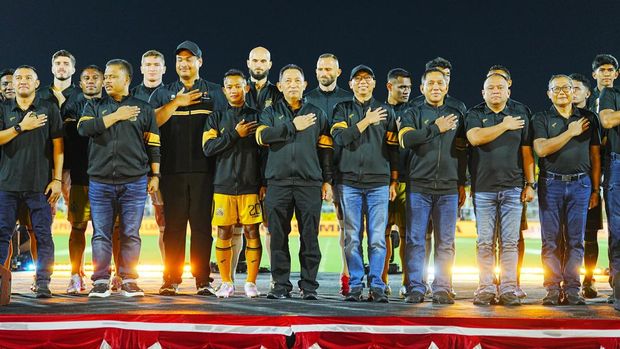 Kapolri Jenderal Listyo Sigit Prabowo meresmikan stadion homebase dan meluncurkan Tim Bhayangkara Presisi Lampung FC