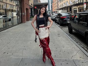 Foto: Totalitas Gaya Tiara Andini Nonton Konser BLACKPINK di Amerika