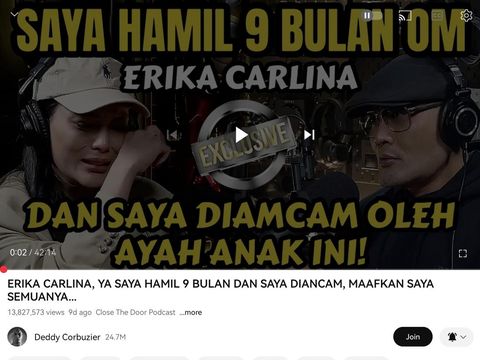Undang Erika Carlina ke Podcast, Segini Penghasilan YouTube Deddy Corbuzier