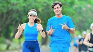 Potret Gisel Rayakan Ultah Cinta Brian Sambil Lari
